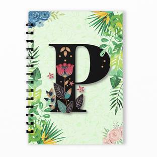 RINKON P Letter Initial Alphabet Notebook Diary Unruled P Word Girls Name A5 160 Pages A5 Note Book Unrulled 160 Pages