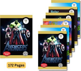 SHINI LIFESTYLE Just Write Notebook, Regular Notebook, Single Line Writing Copy, Set of 6 Regular Notebook YES 172 Pages