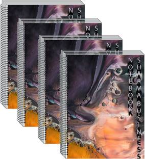 SHARMA BUSINESS A4 SPIRAL UNRULED NOTEBOOK For School And College Student Pack of 4 ,200 Pages A4 Notebook Unruled 200 Pages