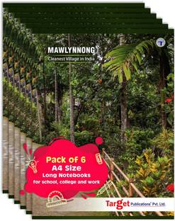 Target Publications Long | Mawlynnong | Single Line |A4 Size 164 Pages|21x29.7cm Regular Notebook Ruled Pages 140 Pages