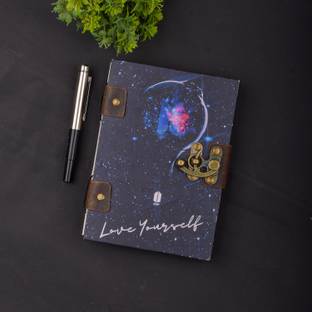 ARSHAD HANDICRAFT Eco-Friendly Love Yourself Classic Printed Cardboard Diary with 200 plain pages A5 Diary Plain 200 Pages