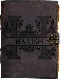DI-KRAFT Handmade Classic Design Leather-HARISH Printed Diary A5 Diary Unruled 200 Pages