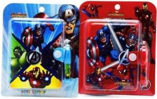 Poohan CUTE AVENGERS NOTEBOOK DIARY SMALL SIZE WITH PEN MULTICOLOUR PACK OF 2 Pen Gift Set