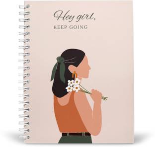 PurpleBees GIRL KEEP GOING MOTIVATION Diary A5 | Motivational Diary A5 Diary Unruled 160 Pages
