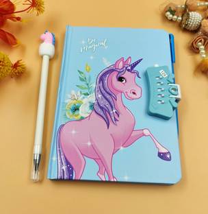 Paper Bear Unicorn A4 Diary ruled 70 Pages