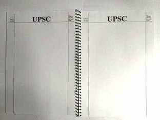 bookhub NA A4 Note Book SPIRAL upsc Mains Answer Writing Civil exam Booklet 70gsm (transparent cover) 300 Pages