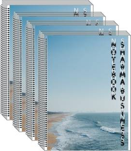 SHARMA BUSINESS Notebook A4 Size 200 Page White Page Pack of 4 A4 Note Book Unruled 200 Pages A4 Notebook Unruled 200 Pages