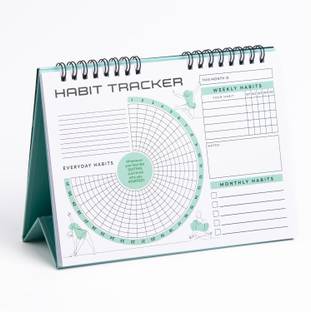 Hippie Toobi Habit Tracker Calendar for Goal Tracking Assorted Desk Calendar 12 Months Healthy Habit Building 12 Pages