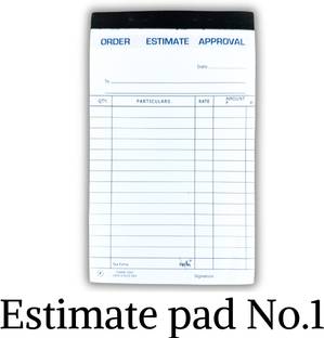 NEELGAGAN Estimate Pad No.1 (10.0 cm x 16.5 cm) P-10 Regular Writing Pad Single Rule 160 Pages