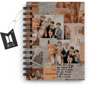 DI-KRAFT BTS Boys Printed Diary for Home and office use(6*8Inch) A5 Diary Unruled 160 Pages