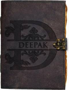 DI-KRAFT Handmade Classic Design Leather-DEEPAK Printed Diary A5 Diary Unruled 200 Pages