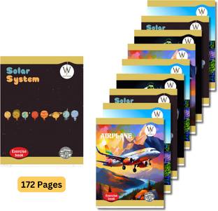 SHINI LIFESTYLE Just Write Notebook, Regular Notebook, Single Line Writing Copy, Set of 9 Regular Notebook YES 172 Pages