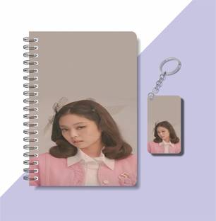 craft maniacs JENNIE BLACKPINK DIARY & KEYCHAIN A5 Notebook RULED 120 Pages