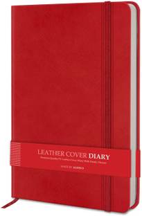 alDivo Texture Leather Cover Executive Journal Notebook Diary with Elastic Lock A5 Diary Ruled 192 Pages