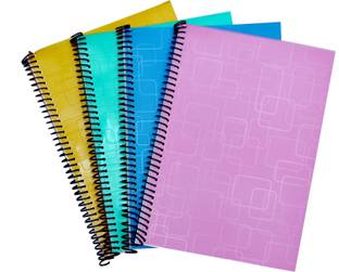 friendsbooks WHITE SPIRAL NOTEBOOK A4 Notebook UNRULED 200 Pages