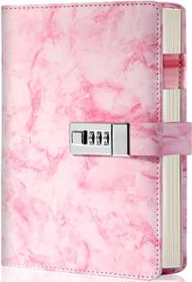 Zwerlin Waterproof Journal with Lock 192 Pages Regular Notebook Unruled 192 Pages