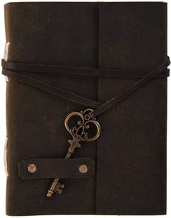 DI-KRAFT Handmade Classic Design Leather A6 Diary Unruled 200 Pages