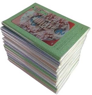 Gold Leaf Japanese Mountain Home Themed Notebook With Glitter & Sparkle A7 Note Pad Ruled 60 Pages