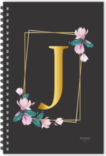 ESCAPER J letter diary (Ruled - A5), J initial Diary, J alphabet Notebook A5 Diary Ruled 160 Pages
