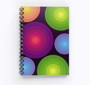 RJPRINTS Gradient Circles A4 Notebook Unruled 160 Pages
