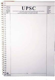 bookhub NA A4 Note Book SPIRAL Mains Answer Writing Civil exam Notes Booklet 70gsm quality(multicolor,) 300 Pages
