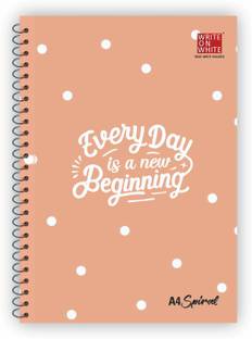 WRITE ON WHITE PREMIUM QUALITY SPIRAL A4 Notebook Rulled 300 Pages