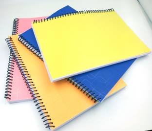 SHARMA BUSINESS A4 Cool Spiral Notebook 70 GSM ,200 GSM Set of 4 Notebook For Student A4 Notebook Unruled 200 Pages