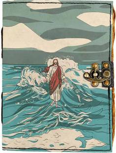 DI-KRAFT God JesusPrinted rexgin cover journal With old vintage pages 5*7 Inch A5 Diary Unruled 200 Pages