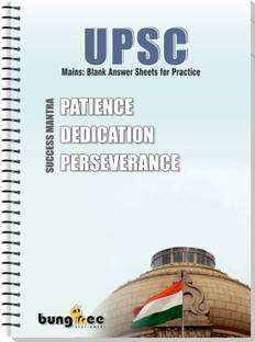 Bungbee UPSC Answer Writing Notebook Booklet-Design 4-Pack of 1 - 210 Pages / 105 Sheets A4 Notebook Unruled 210 Pages