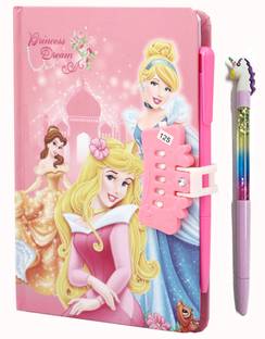 TECHNOCHITRA Doll printed Lock diary for girls A5 Notebook Single 80 Pages