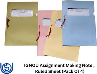 learnmart IGNOU Blank Assignment File For Assignment Writing A4 Notebook Ruled 32 Pages