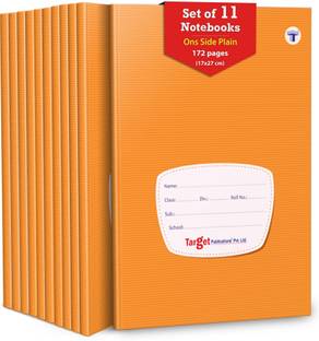 Target Publications Single Line Interleaf Notebooks for Kids, School,Office |17 x27 cm| Pack of 11 | Regular Notebook Single Line Interleaf 1892 Pages