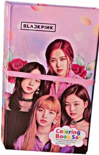 AARNASHOPPE BLACKPINK COLOURING BOOK SET Regular Gift Set RULING SHEETS 60 Pages