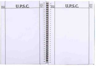 scruton UPSC A4 Notebook SPIRAL Mains Answer Writing Booklet, 70 GSM (Multicolor with transprent cover) 500 Pages