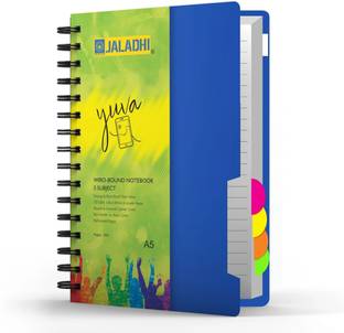 JALADHI 5 Subject Notebbok A5 Note Book Ruled 300 Pages
