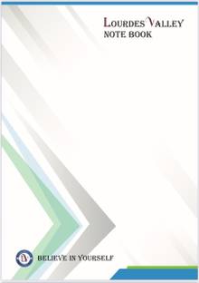 Lourdes Valley LV NOTE BOOK A4 Notebook Ruled 140 Pages
