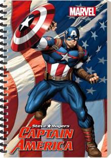 ESCAPER Steve Rogers Captain America Spiral Notebook, Diary For Kids,Boys A5 Diary Ruled 160 Pages