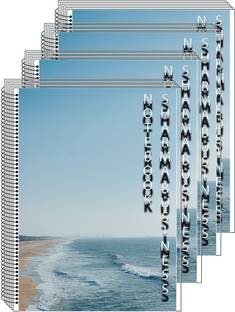 KRASHTIC Pack of 4 A4 Notebook White 200 Page, A4 Size Pack of 4 A4 Note Book For Student A4 Notebook Unruled 200 Pages