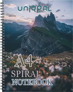 UNIQPAL SET OF 1 A4 Notebook UNRULED 200 Pages