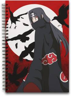 The K Fandom Naruto Notebook A5 size Spiral Notebook | Itachi Notebook | Anime Diary A5 Notebook Unruled Pages 100 Pages