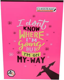 ClassTeam Long Register Notebook A4 Notebook single rule 208 Pages