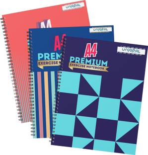 UNIQPAL Notebook A4 Notebook Plain/unruled 200 Pages