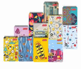 NEELGAGAN Spiral Note Book No. 2 Writing Note book Pocket Size P-25 (7.0 cm x 11.0 cm) Assorted Notebook Ruled 80 Pages