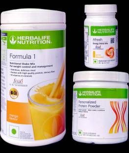 Herbalife Nutrition FORMULA 1 SHAKE MANGO-PROTEIN POWDER 200GM AND ENERGY DRINK LEMON AFRESH MANGO, LEMON Powder