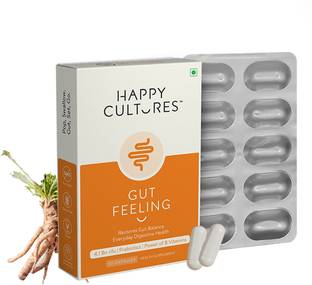 Velbiom Gut Feeling |For Daily Gut & Digestive Health 30 capsules Unflavoured Capsules