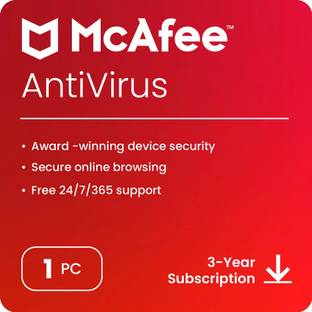McAfee 1 PC 3 Years Anti-virus Compatible with Windows (Email Delivery - No CD)