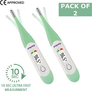 Ozocheck Digital thermometer with Flexible Tip | Fever Alarm & Beep Function | Waterproof 10 seconds Fast Reading for Kids & Adults (White) Thermometer