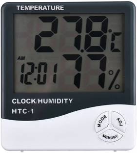 Dr care HTC-1 Room Thermometer for Humidity & Temperature With Wallmount Table Top Alarm Clock Thermometer