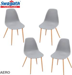 swagath furniture Chair For Cafe/Home/Office Set Of 4 Indoor/Outdoor Plastic Dining Chair