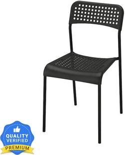 IKEA ADDE CHAIR Polypropylene Plastic/Steel, Epoxy/Polyester Powder Coating Chair Indoor/Outdoor Stackable Dining/Living Room/Office Chair BLACK 1PC Plastic Dining Chair